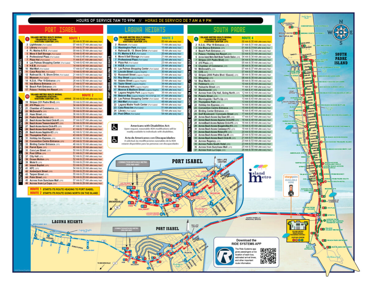 schedule and route maps for Island Metro